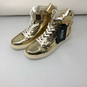 Versace versus gold sneakers